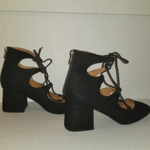 H&M Block Heel Lace Up Ballet Shoes Size 9.5 - Picture 4 of 11